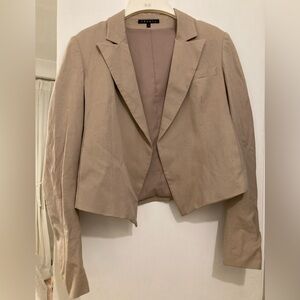 Theory Beige/Tan Women's Cropped Blazer